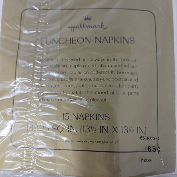Hallmark Thanksgiving Luncheon Napkins Vintage 75 Napkins 5 Packs 65TNK 2-4 - Picture 4 of 8